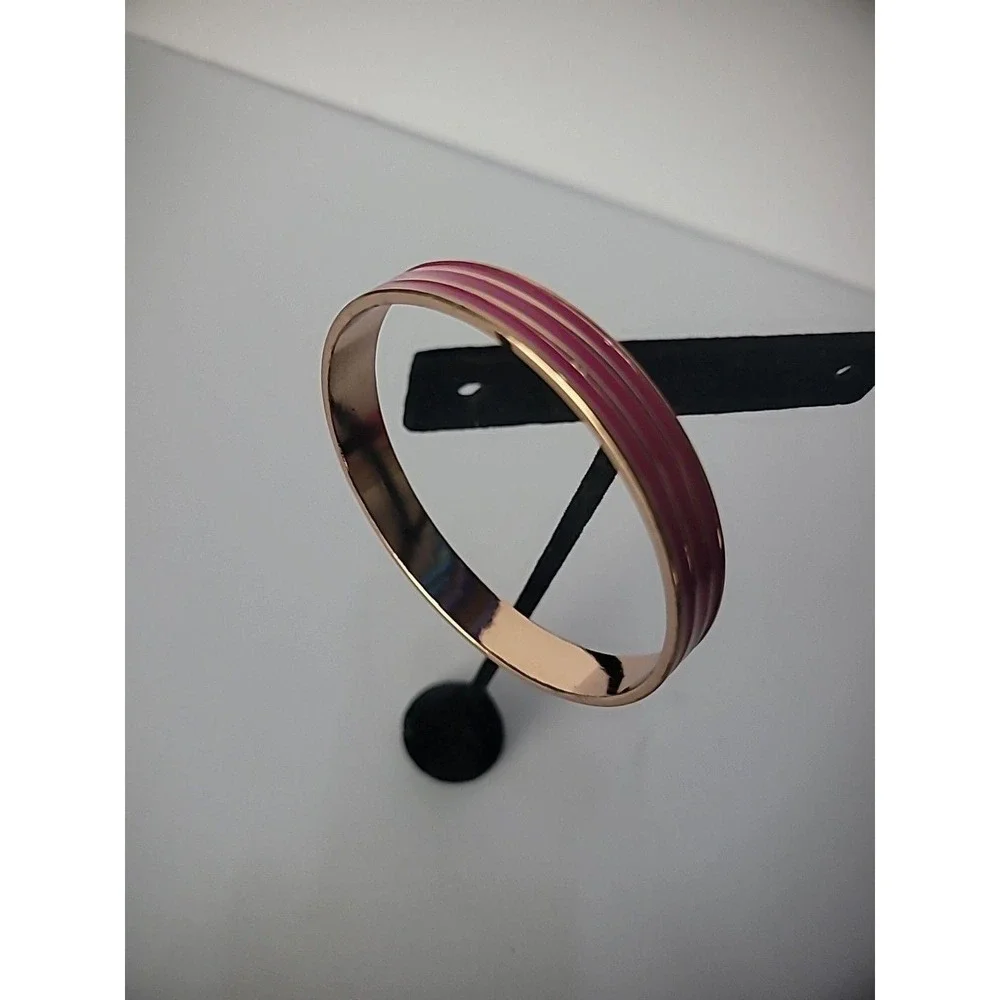 Vintage Oscar De La Renta Bracelet Rose Gold Tone Pink Jewelry Costume